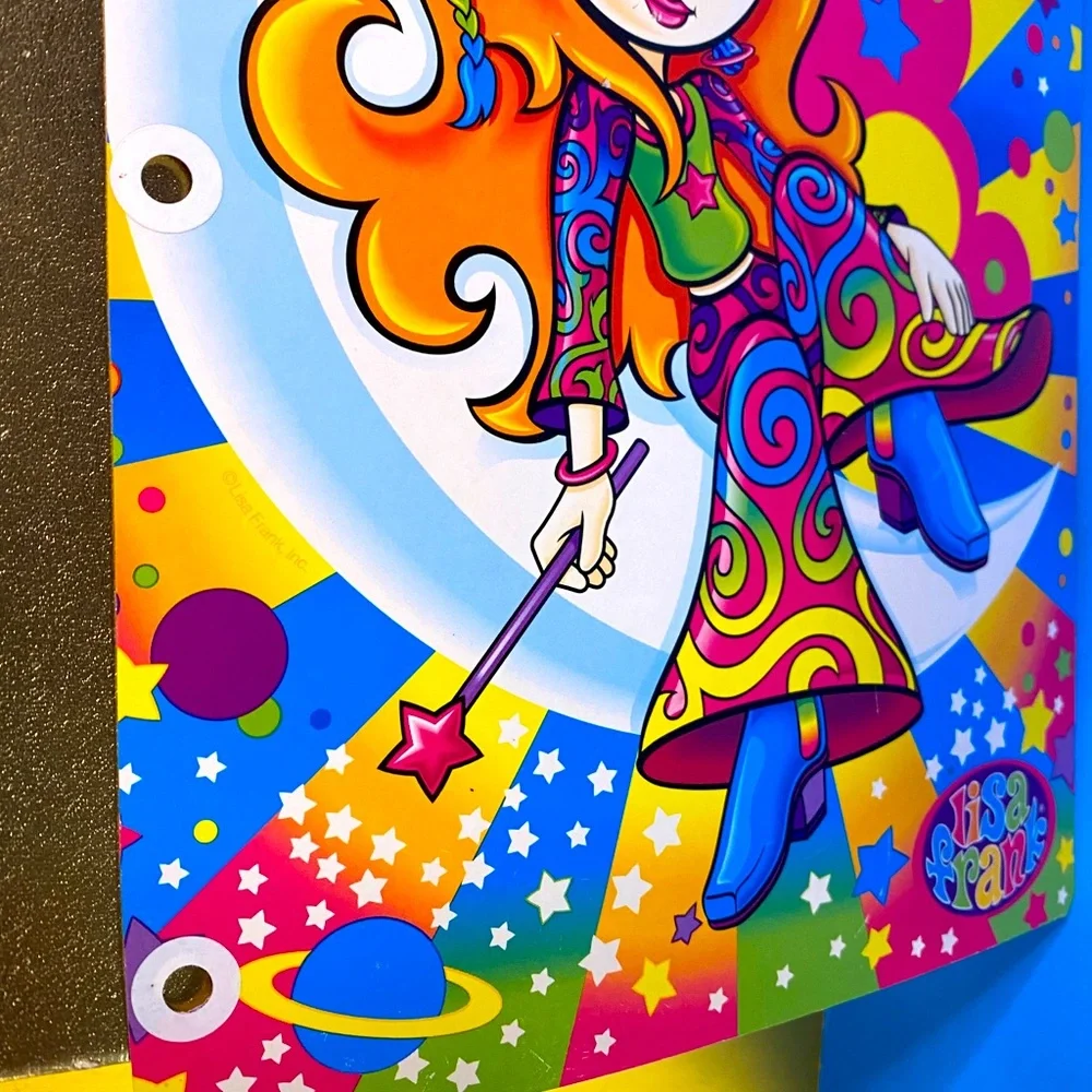 LISA FRANK VINTAGE FANTASTIC FASHIONS BUTTERFLY & DIVA MOON GIRL BINDER DIVIDERS
